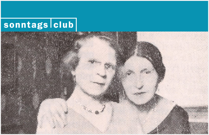 | Toni Ebel (links) und ihre Freundin Charlotte Charlaque, 1933