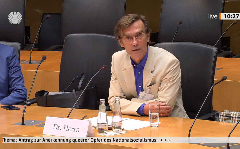 | Dr. Rainer Herrn spricht zum Antrag zur Anerkennung der queeren Opfer des Nationalsozialismus